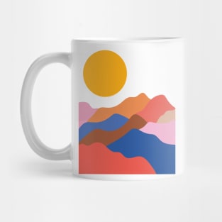 Colorful Mountain Scene Mug